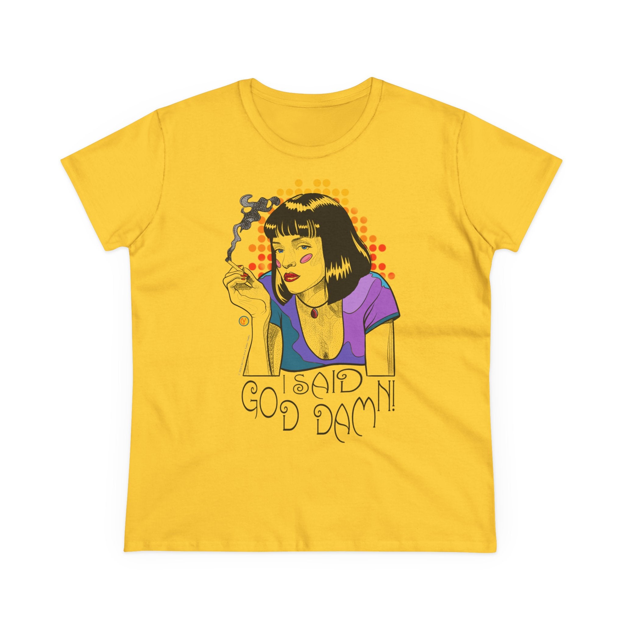 Women's Tee Pulp Fiction Uma Thurman Tarantino Movie Shirt