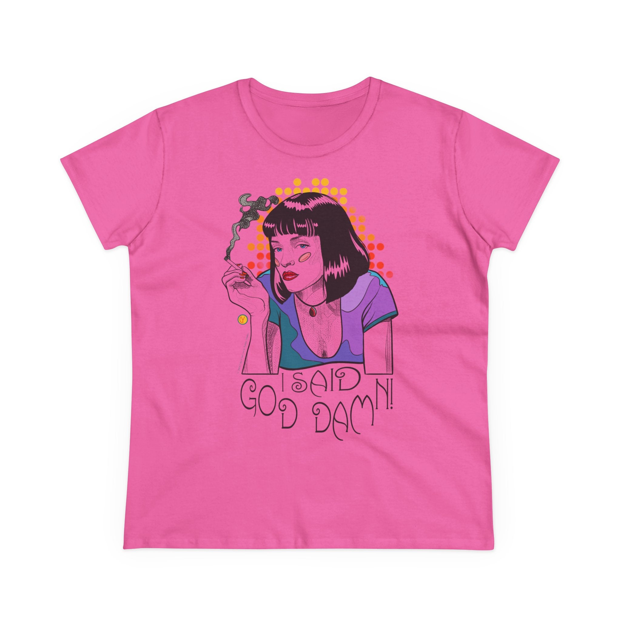 Women's Tee Pulp Fiction Uma Thurman Tarantino Movie Shirt