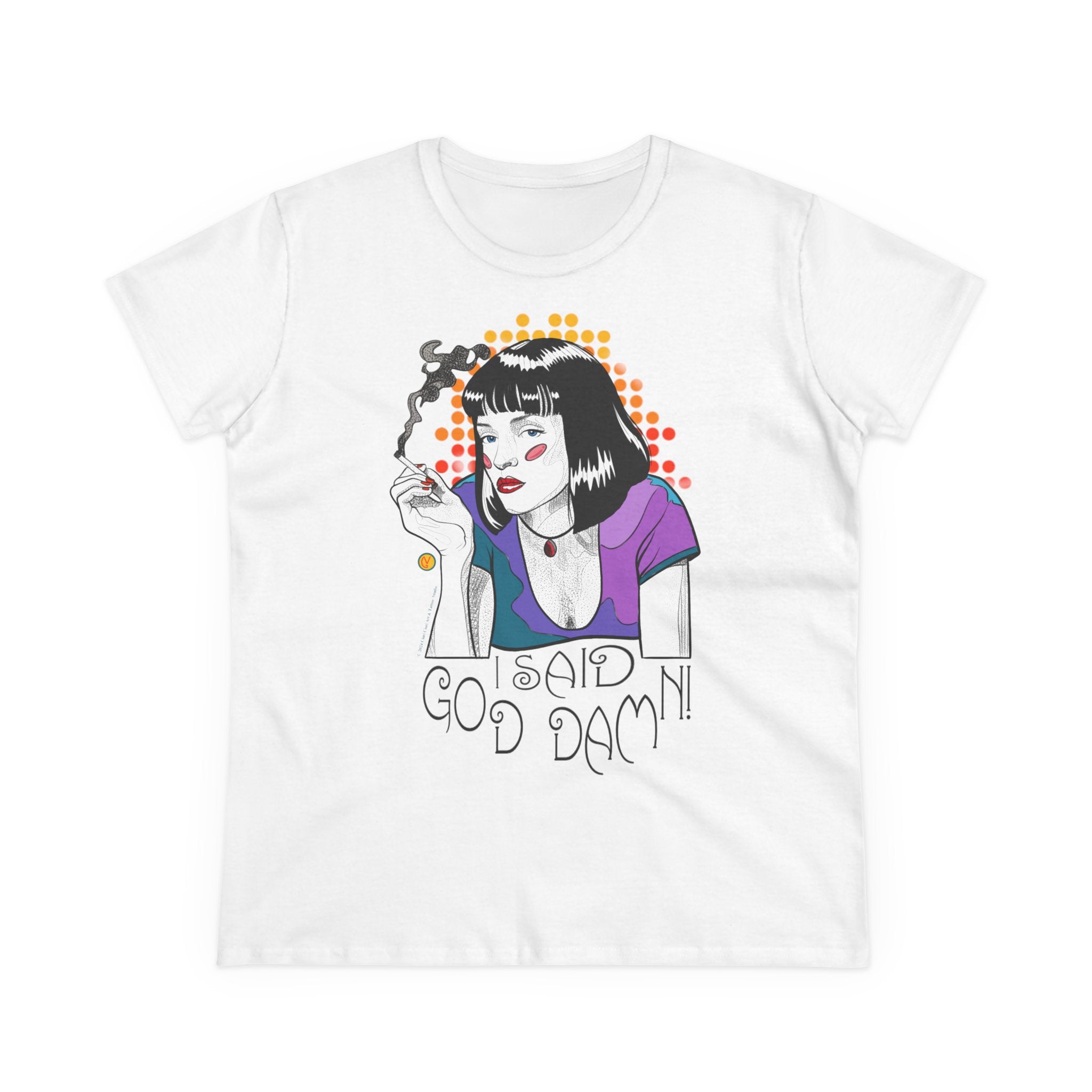 Women's Tee Pulp Fiction Uma Thurman Tarantino Movie Shirt