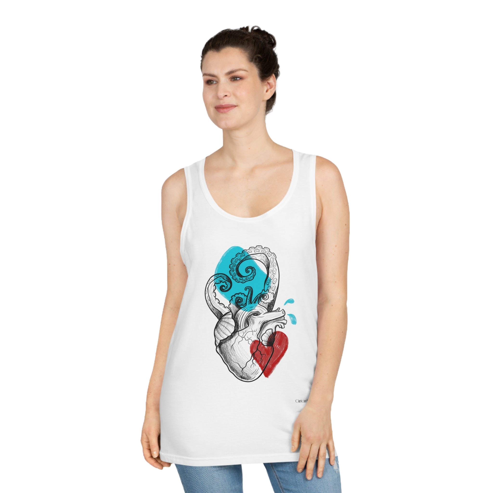 Canottiera softstyle polpo-cuore