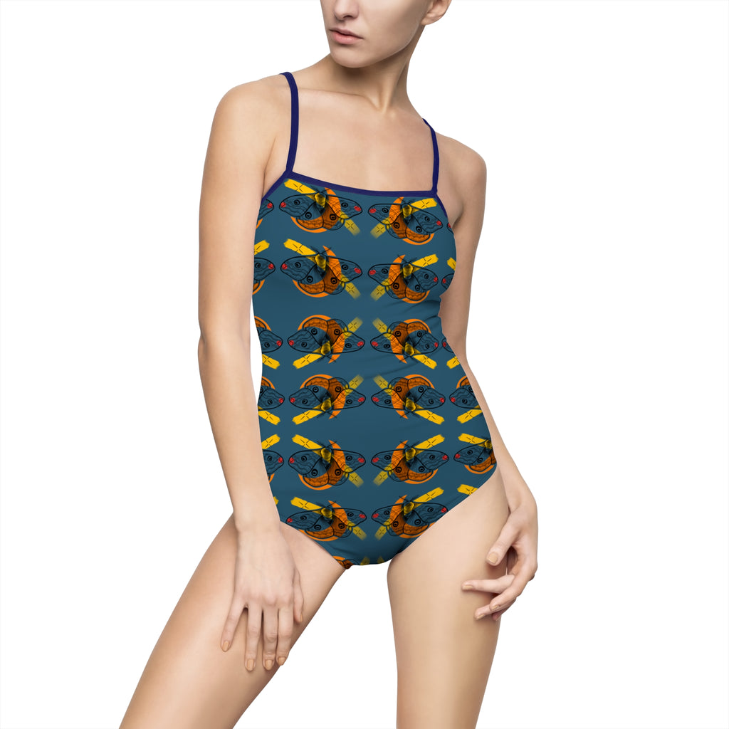 Costume da bagno intero da donna Colorful butterfly