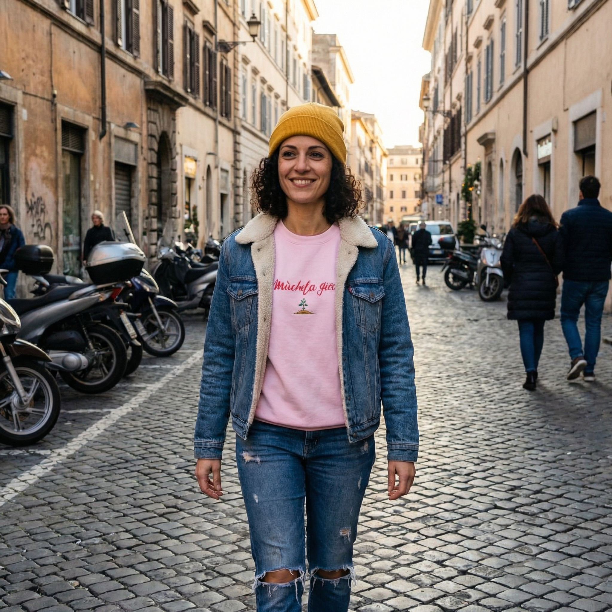 Felpa girocollo- Muchela gioo 🙅‍♂️- Valtellina street- ricamo PREMIUM