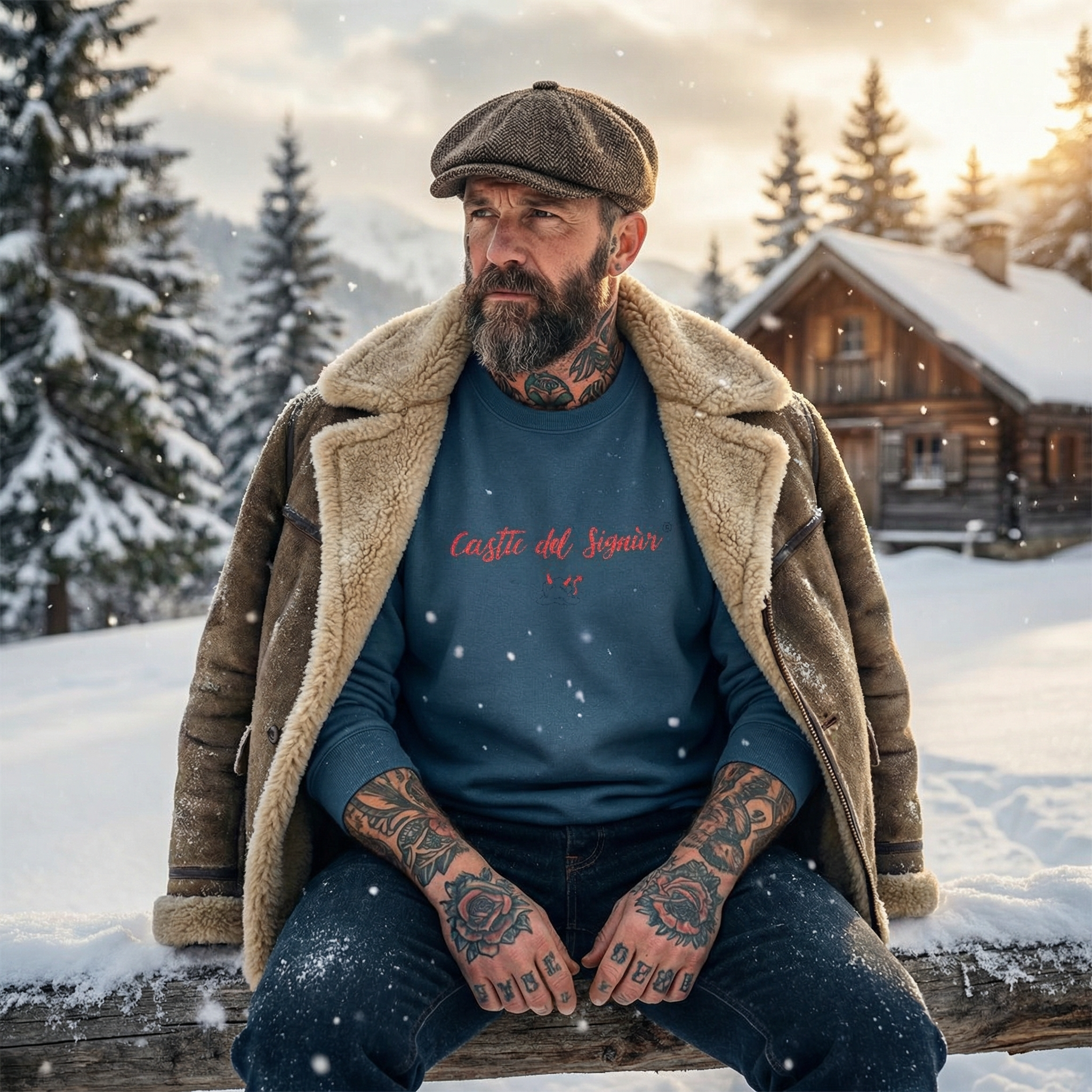 Felpa girocollo - Castic del signur 😈- Valtellina street - ricamo PREMIUM