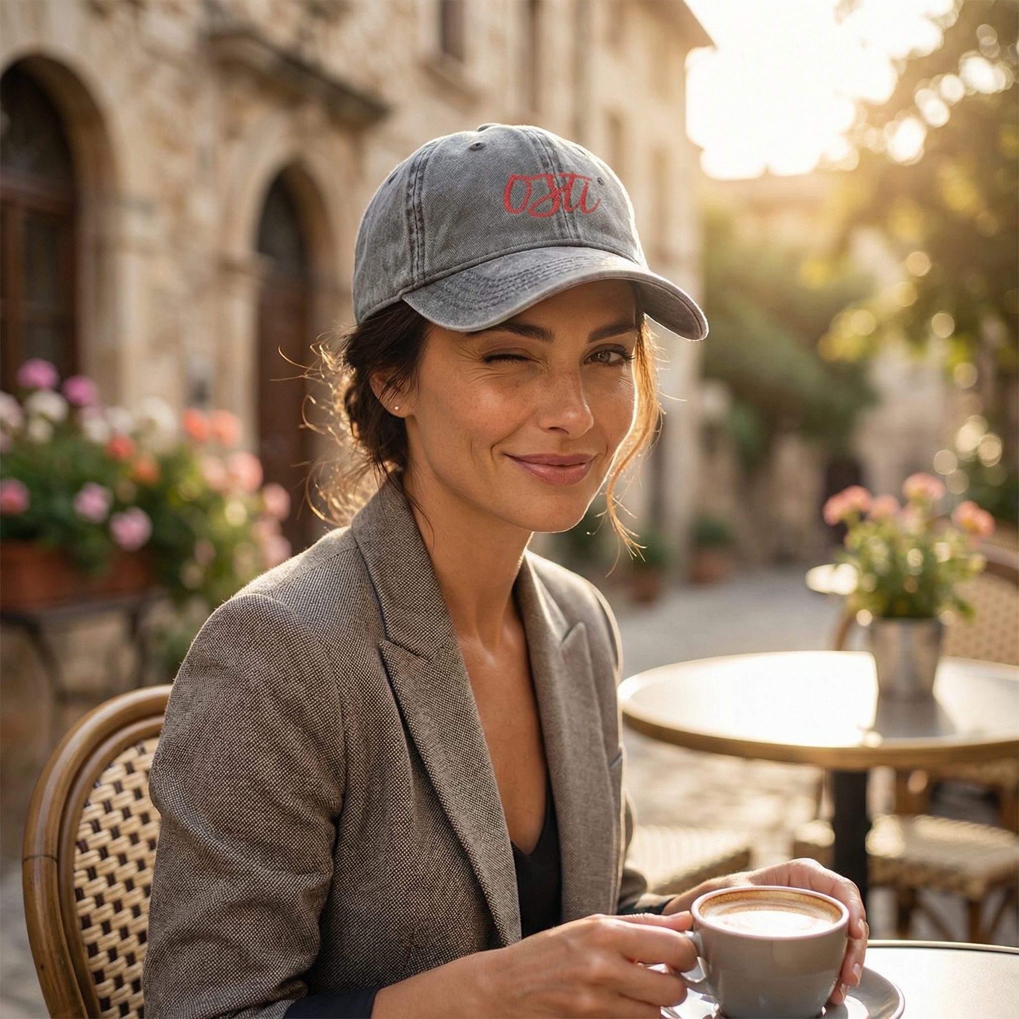 Vintage Cap - OSTI🤨 - Valtellina street - Ricamo PREMIUM ROSSO