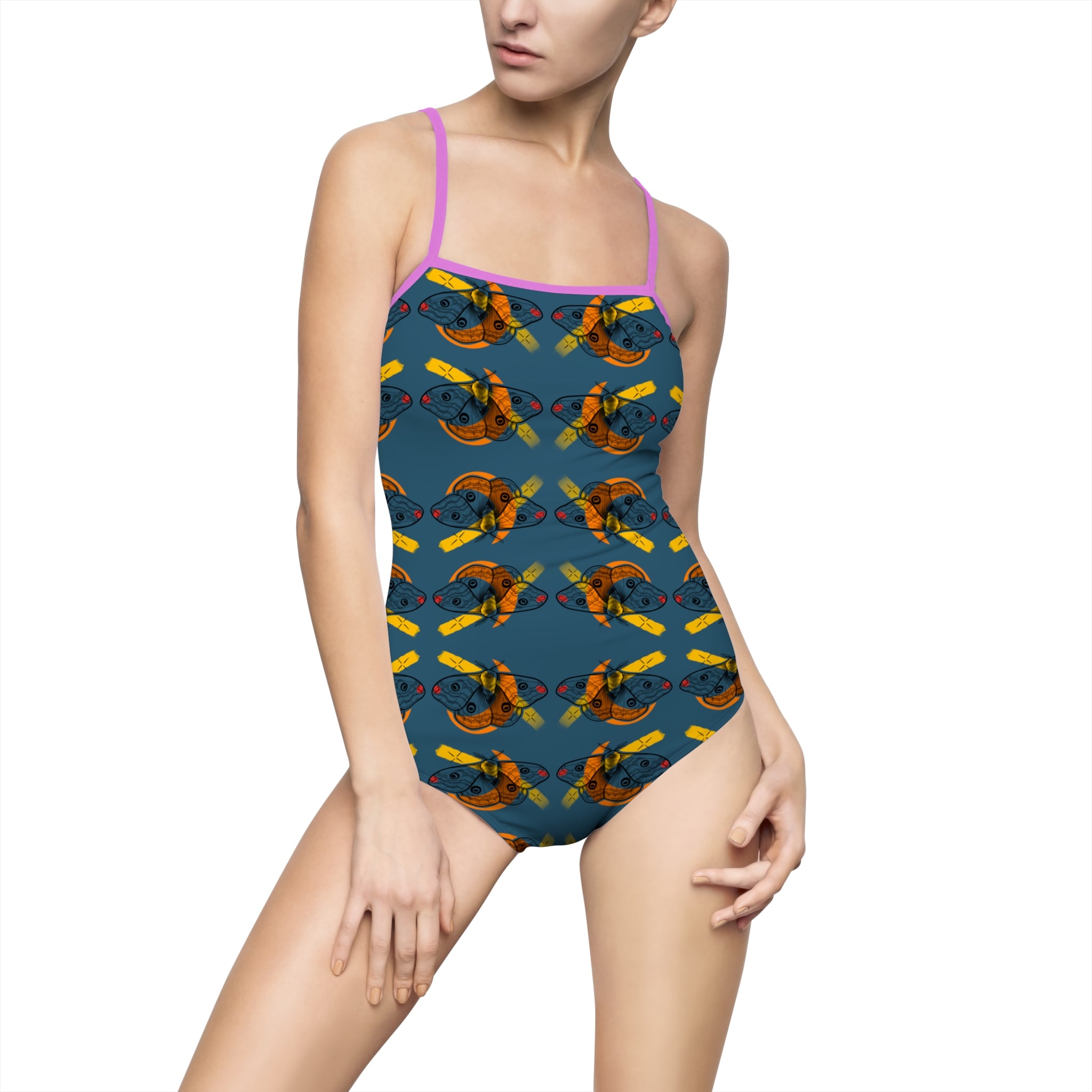 Costume da bagno intero da donna Colorful butterfly