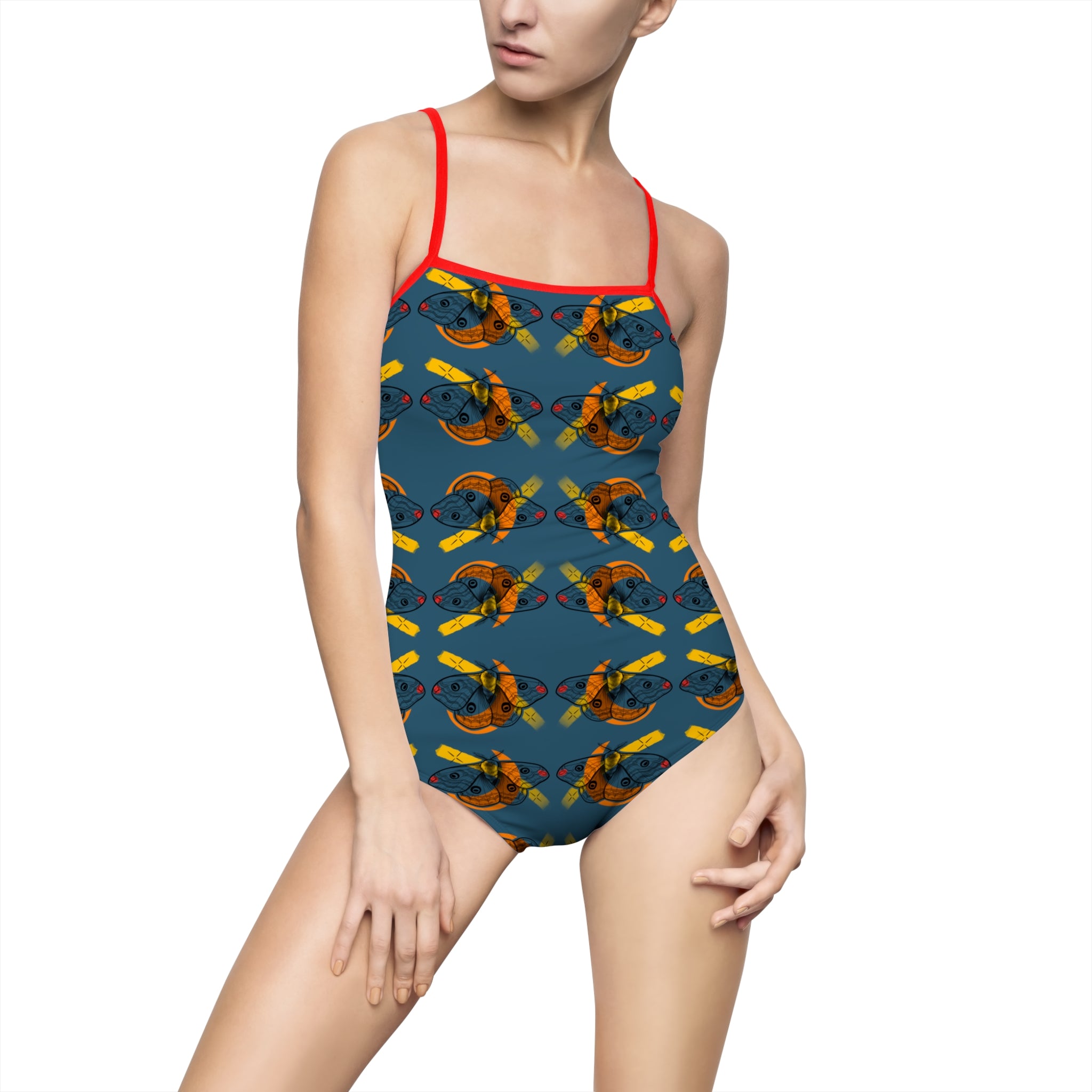 Costume da bagno intero da donna Colorful butterfly