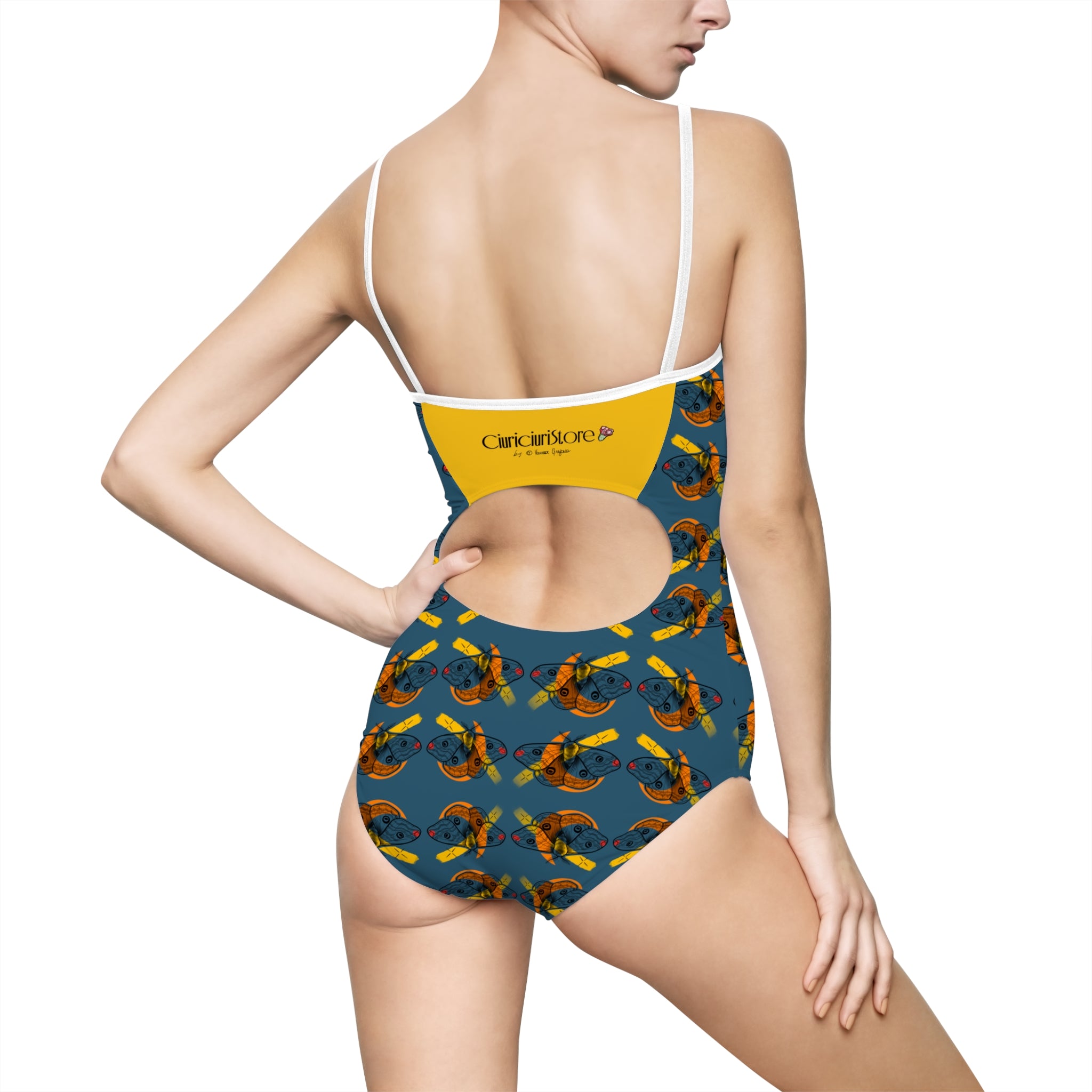 Costume da bagno intero da donna Colorful butterfly