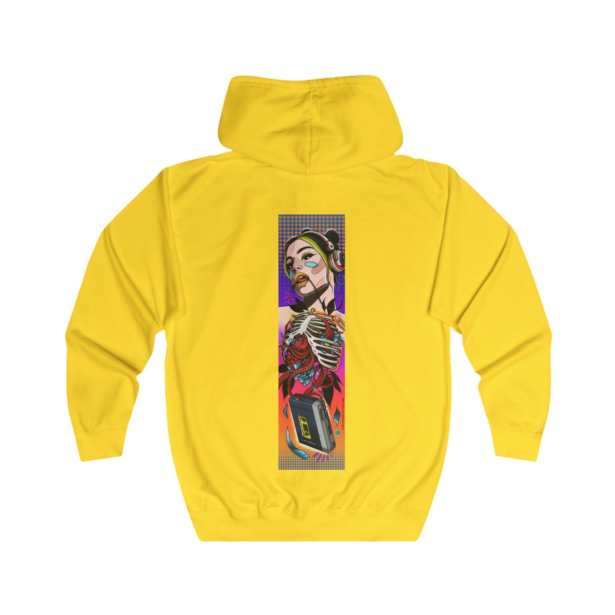 Full Zip Hoodie-80s Style Pop Music