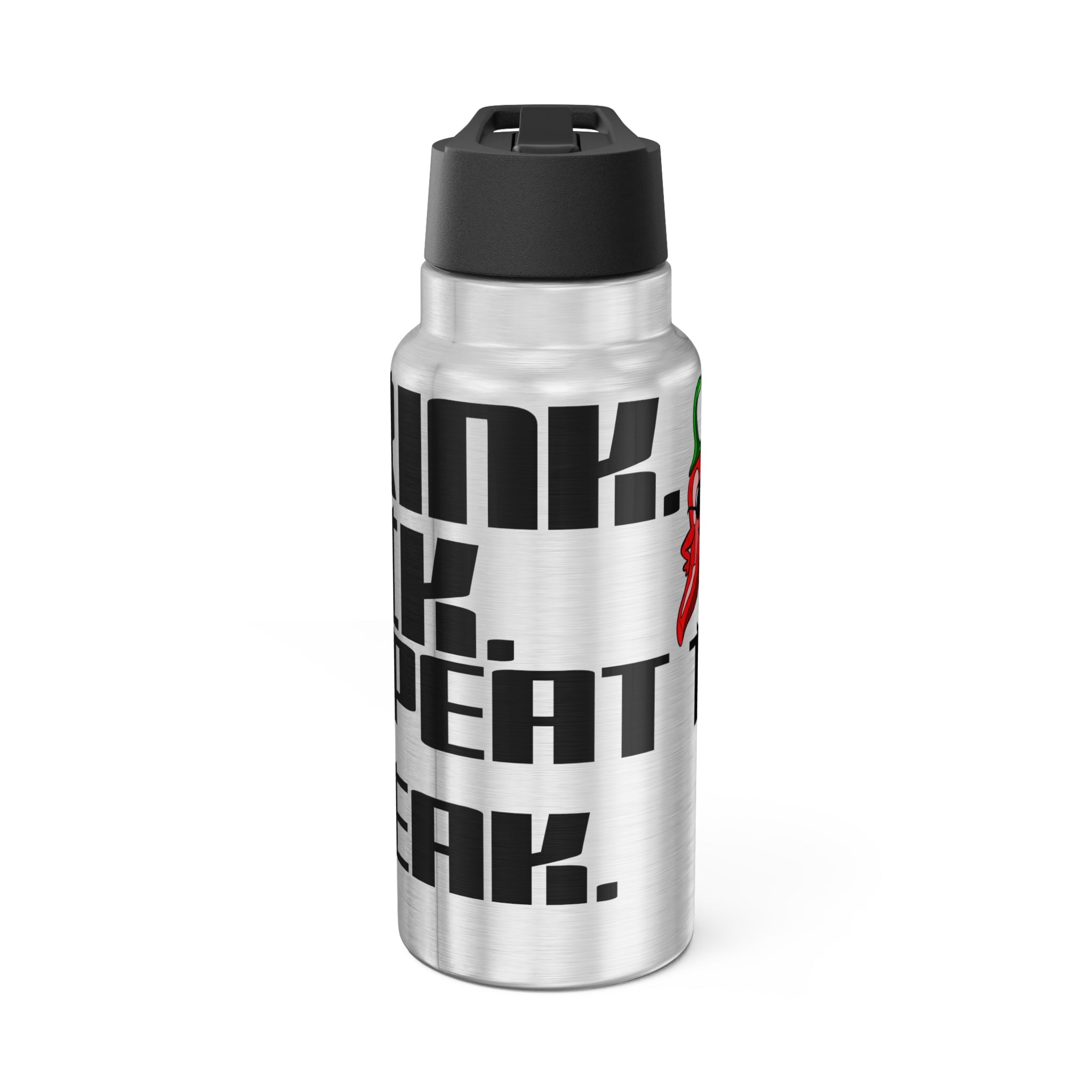 Borraccia termica 950ml. Drink.lik.repeat the freak