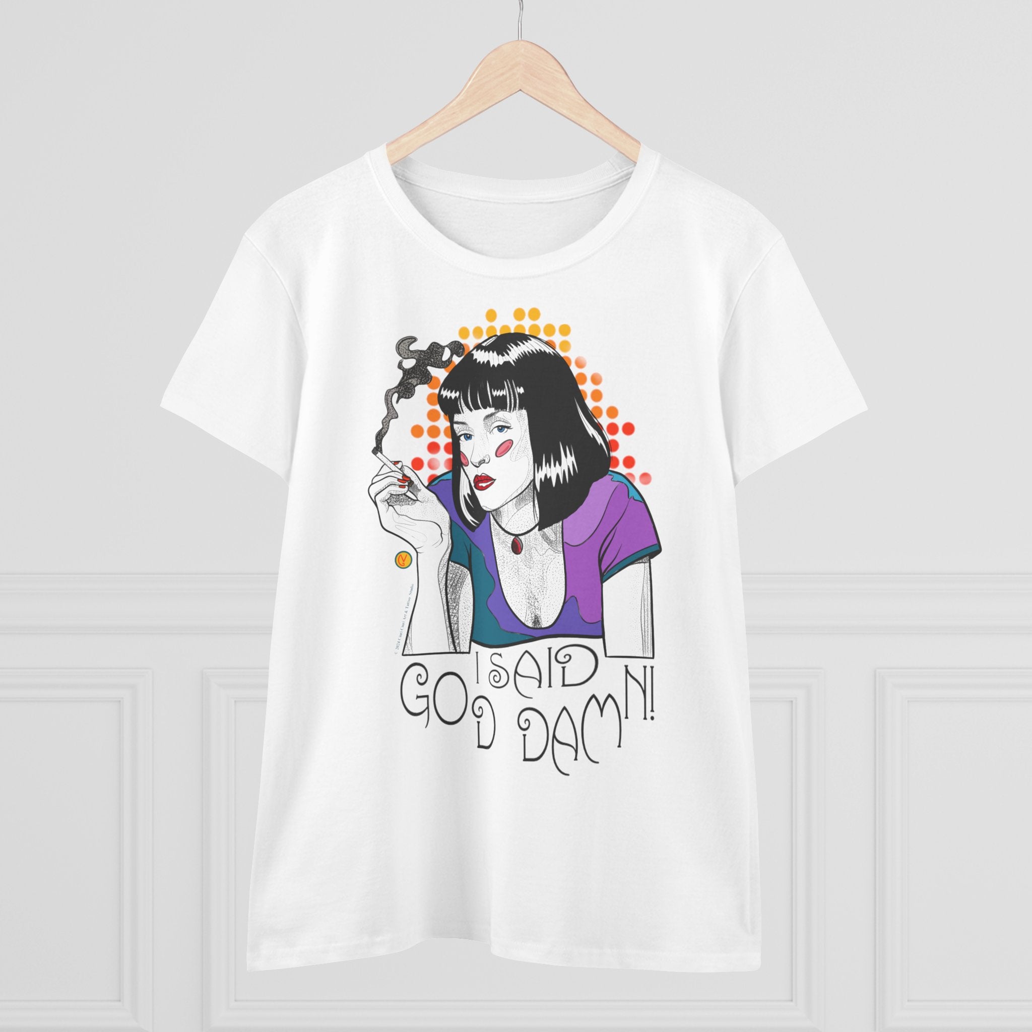 Women's Tee Pulp Fiction Uma Thurman Tarantino Movie Shirt