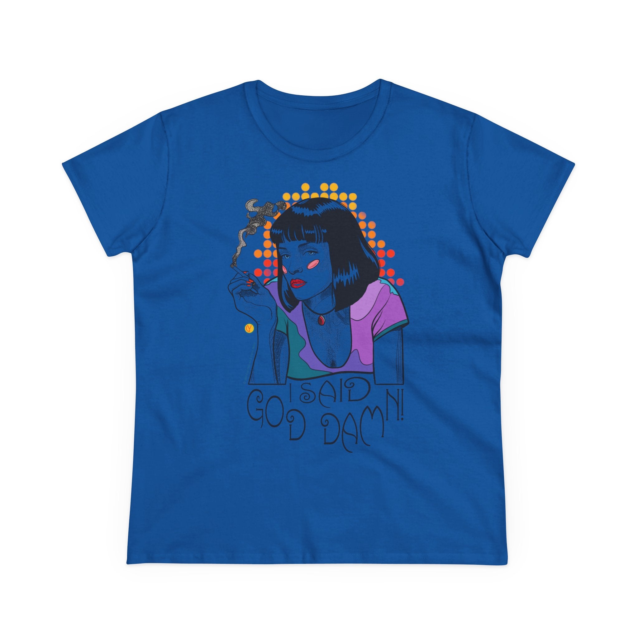 Women's Tee Pulp Fiction Uma Thurman Tarantino Movie Shirt