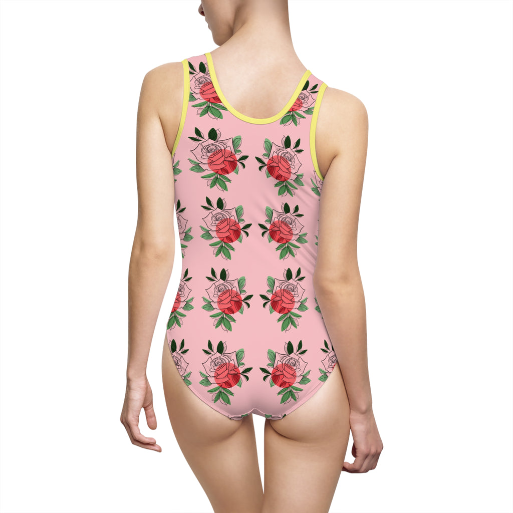 Costume intero da donna Red flower
